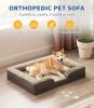 Dog Bed Orthopedic Dog Sofa for Large Dogs,Supportive Foam Pet Cushions Bed with Washable Removable Cover, Egg-Crate Foam, Waterproof Lining Bottom