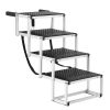Folding Dog Car Ramp with Nonslip Surface, Portable Pet Steps Lightweight Aluminum for Car, SUV and Truck, Supports up to 150 lbs