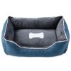 Small Dog Bed with Anti-slip Bottom, Cat Bed with Removable Washable Cover, Plush Pet Bed for Dogs and Cats, Cute Dog Pillow Bed