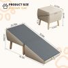2-in-1 Foldable Pet Stairs Wooden Dog Ramp Non-Slip Portable Steps for Puppy Cat Sofa Bed