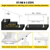 Outdoor Stair Railing Kit, 5 FT Handrails 0-5 Steps, Adjustable Angle White Aluminum Stair Hand Rail for The Elderly, Handrails for Outdoor Steps