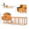 Extra Large Chicken Coop, Outdoor Hen House Poultry Cage with Removable Tray, Hen House Quail Hutch for Outdoor Backyard, Orange