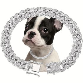Shiny Diamond Safety Metal Necklace (Option: Silver-XXXL)